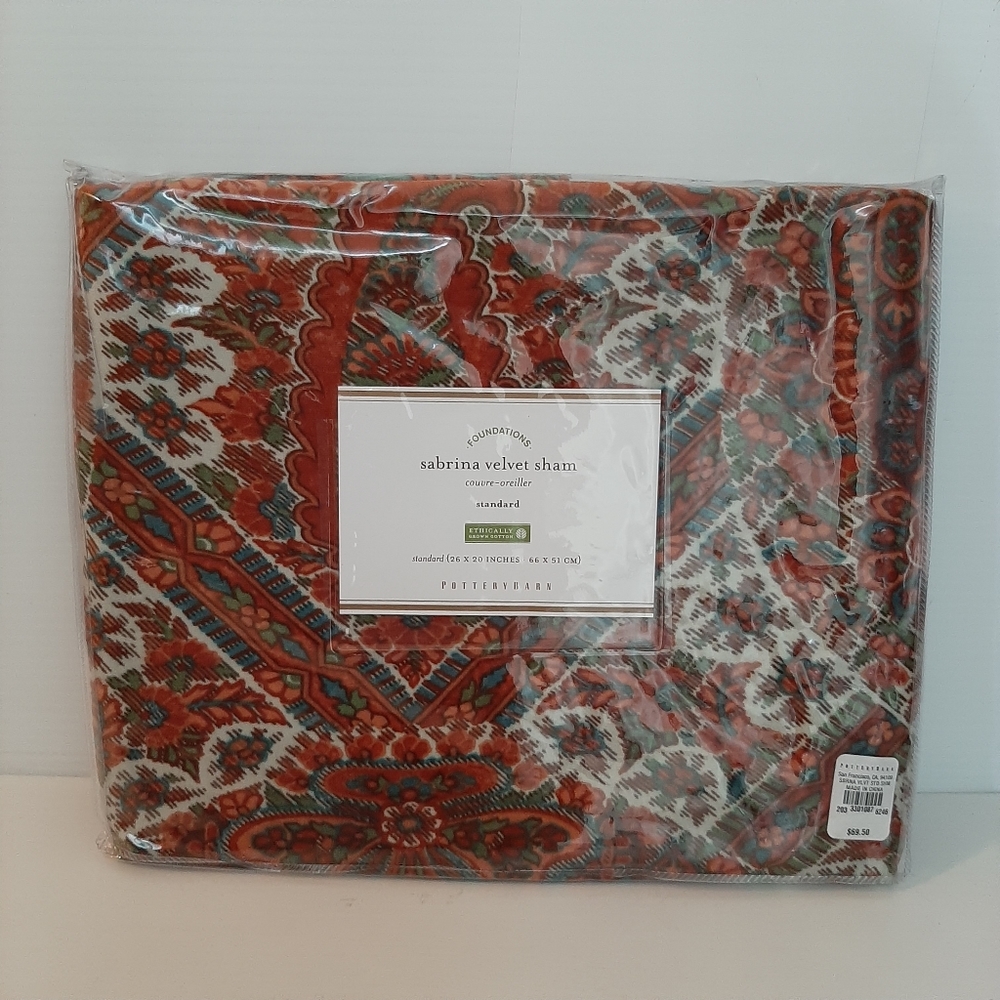 Pottery Barn Sabrina Velvet Standard Sham